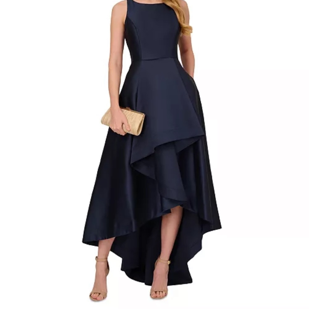 Adrianna Papell Midnight Blue High Low Dress
